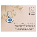 White Evil Eye Pendant Necklace (Silver)