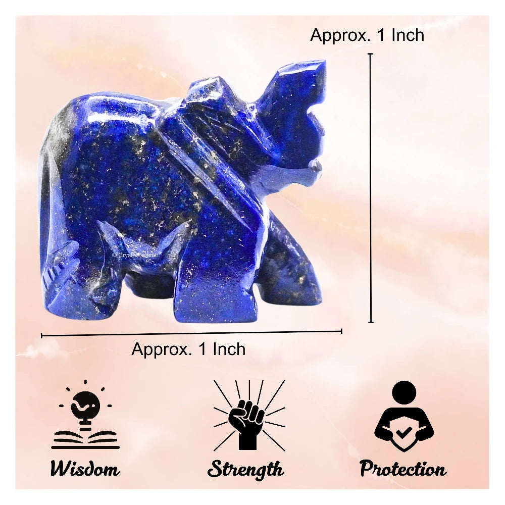 Lapis Lazuli Crystal Elephant