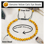 Yellow Cats Eye Anklet (Without Knot)