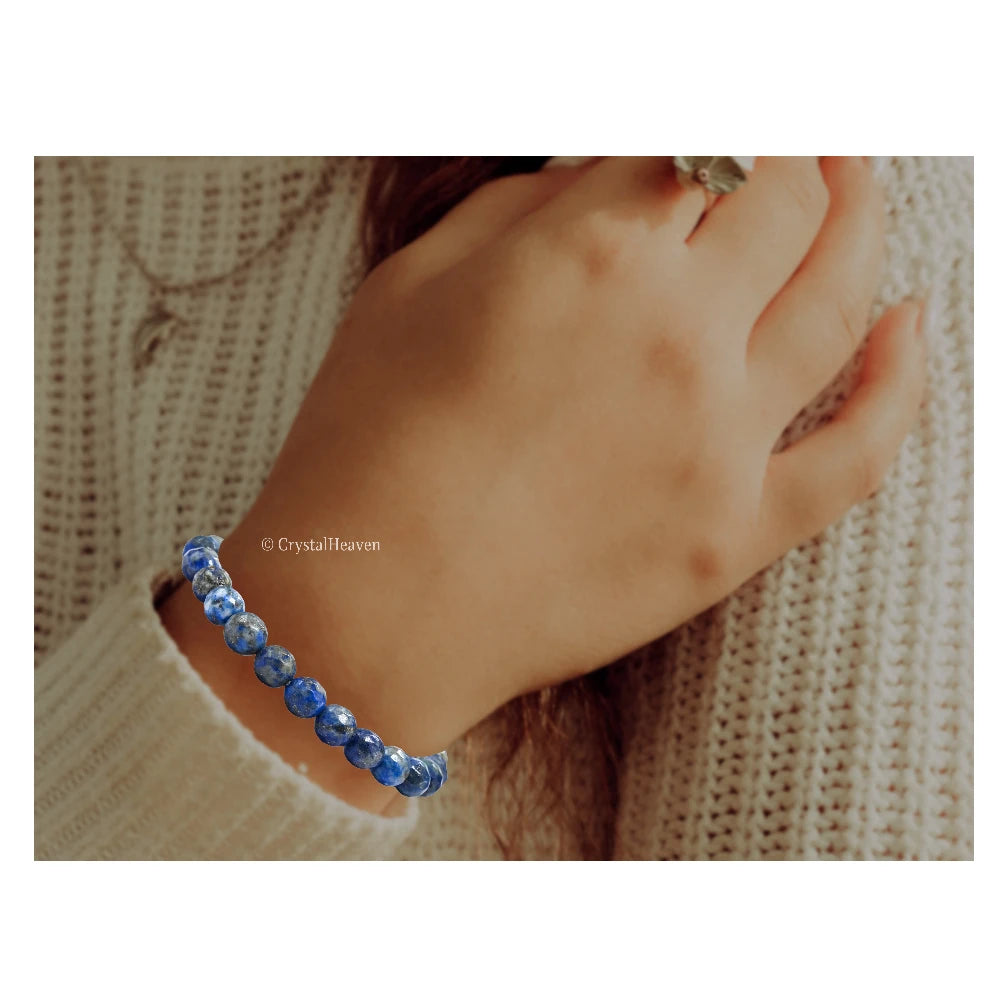 Lapis Lazuli Bracelet (Faceted-Stretchable)