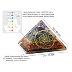 7 Chakra Orgone Pyramid (Seed Of Life)
