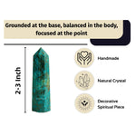 Chrysocolla  Crystal Tower (2" to 3" inch) 