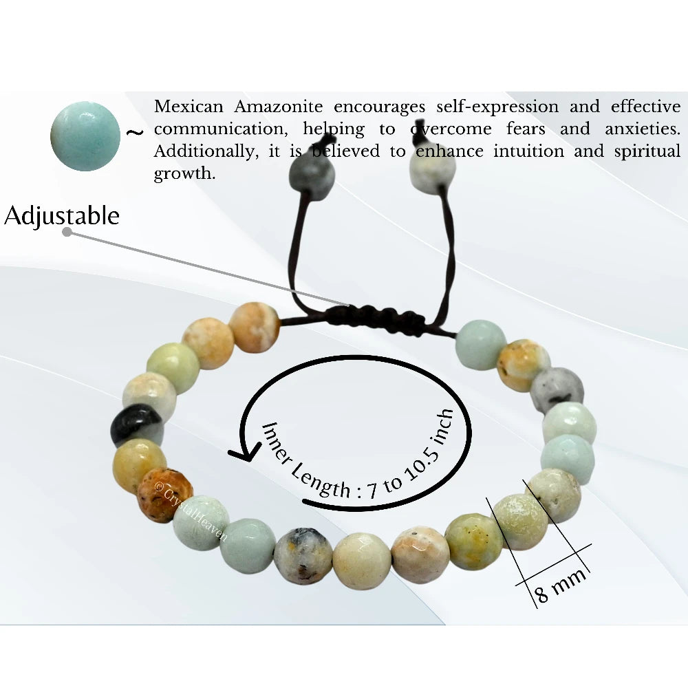 Mexican Amazonite Bracelet (Faceted-Adjustable)