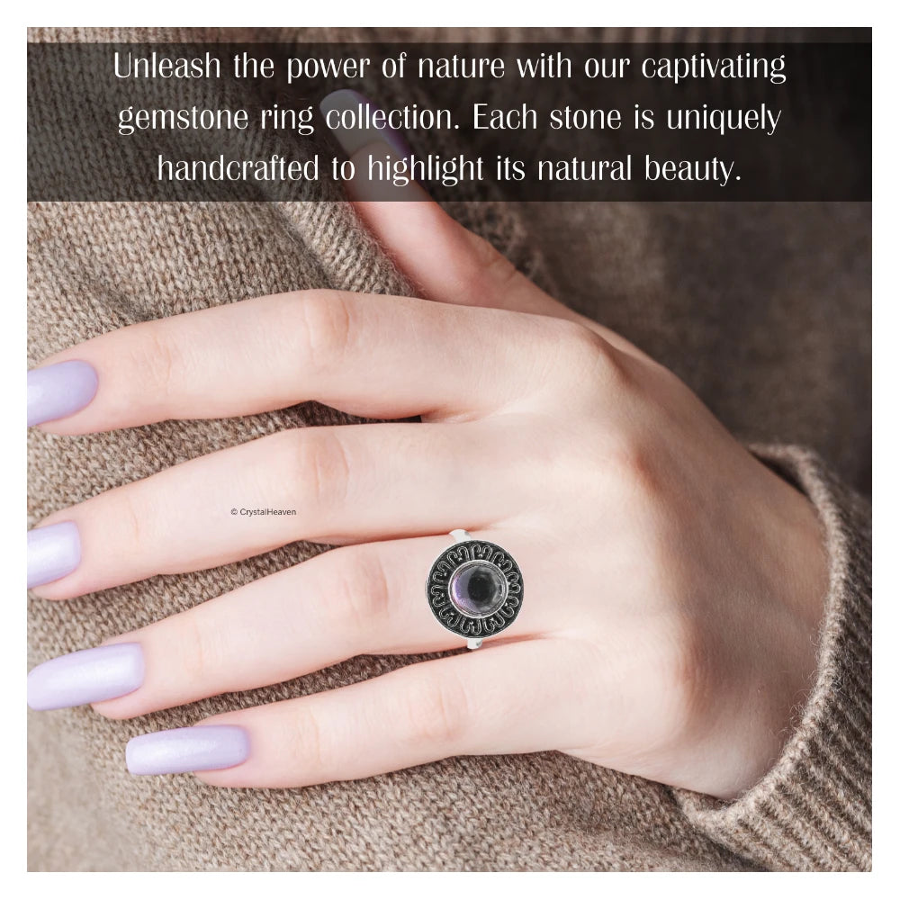 Amethyst Ring (Silver/Round)