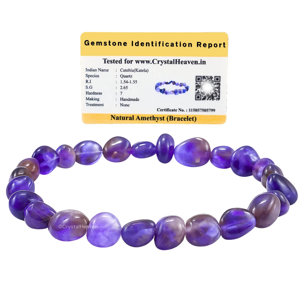 Amethyst Tumbled Bracelet (Elastic)