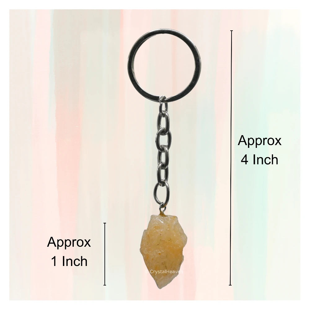 Yellow Aventurine Crystal Keychain (Raw)