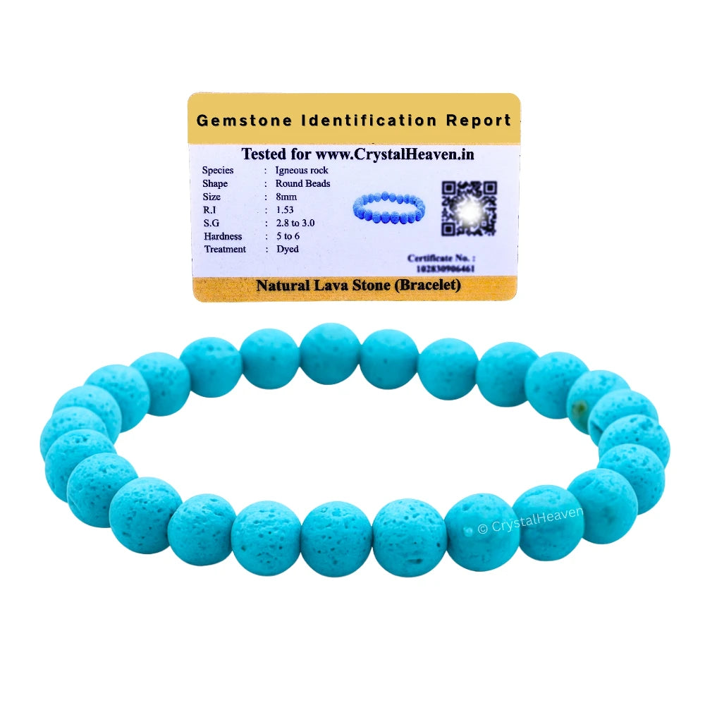 Turquoise Lava Stone Bracelet (Elastic)