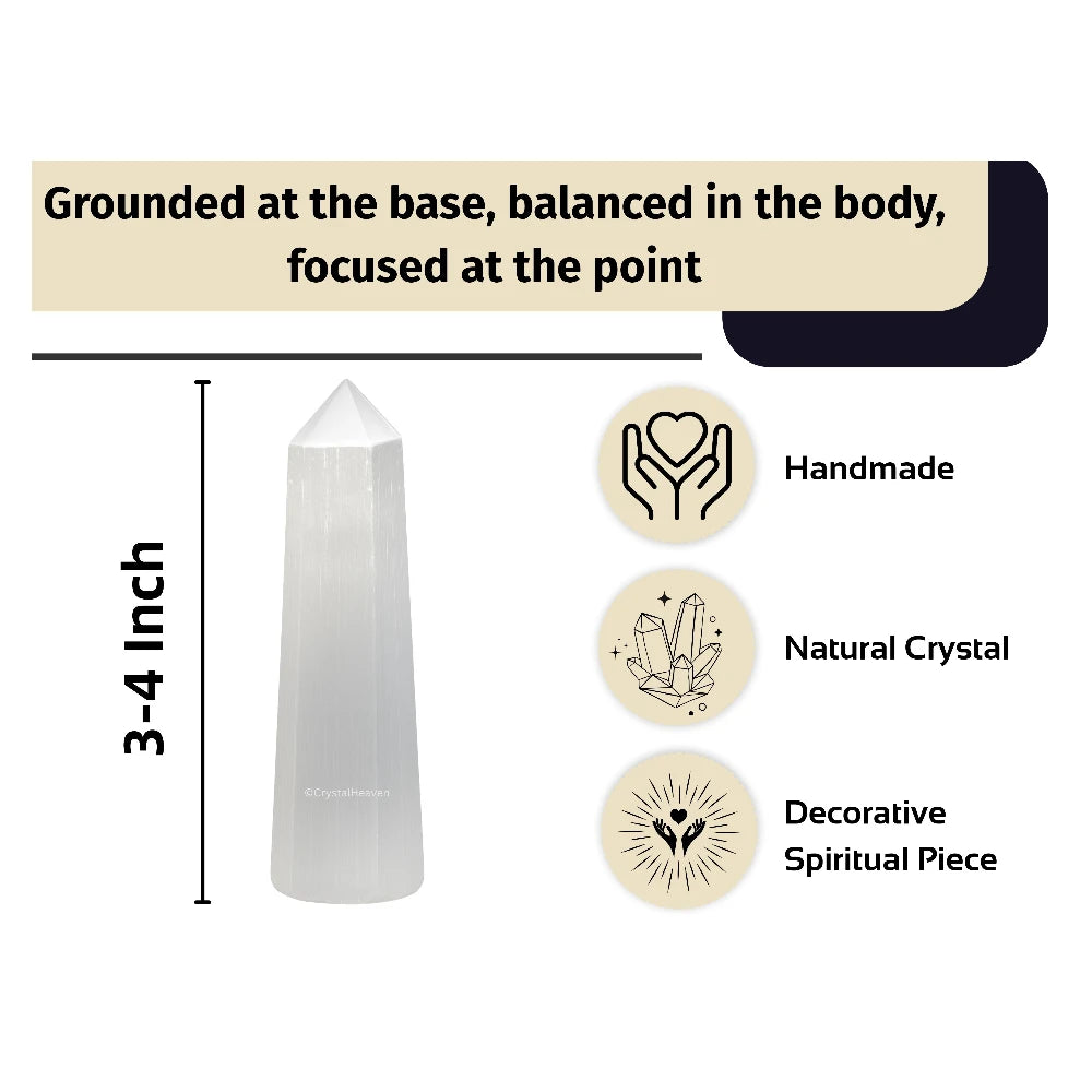 Selenite Tower (3" to 4" inch)