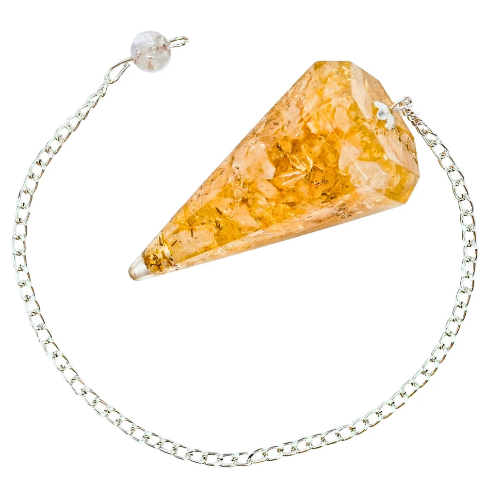 Citrine Onyx Crystal Orgone Pendulum