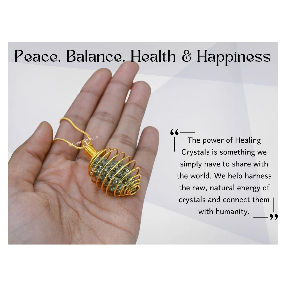 Raw Pyrite Pendant (Gold Cage)