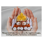 Laxmi Wealth Pyramid - Shree Yantra, Gomati Chakra, Rudraksha, Kodi (Large)