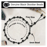 Black Obsidian Anklet (Hand Knotted)