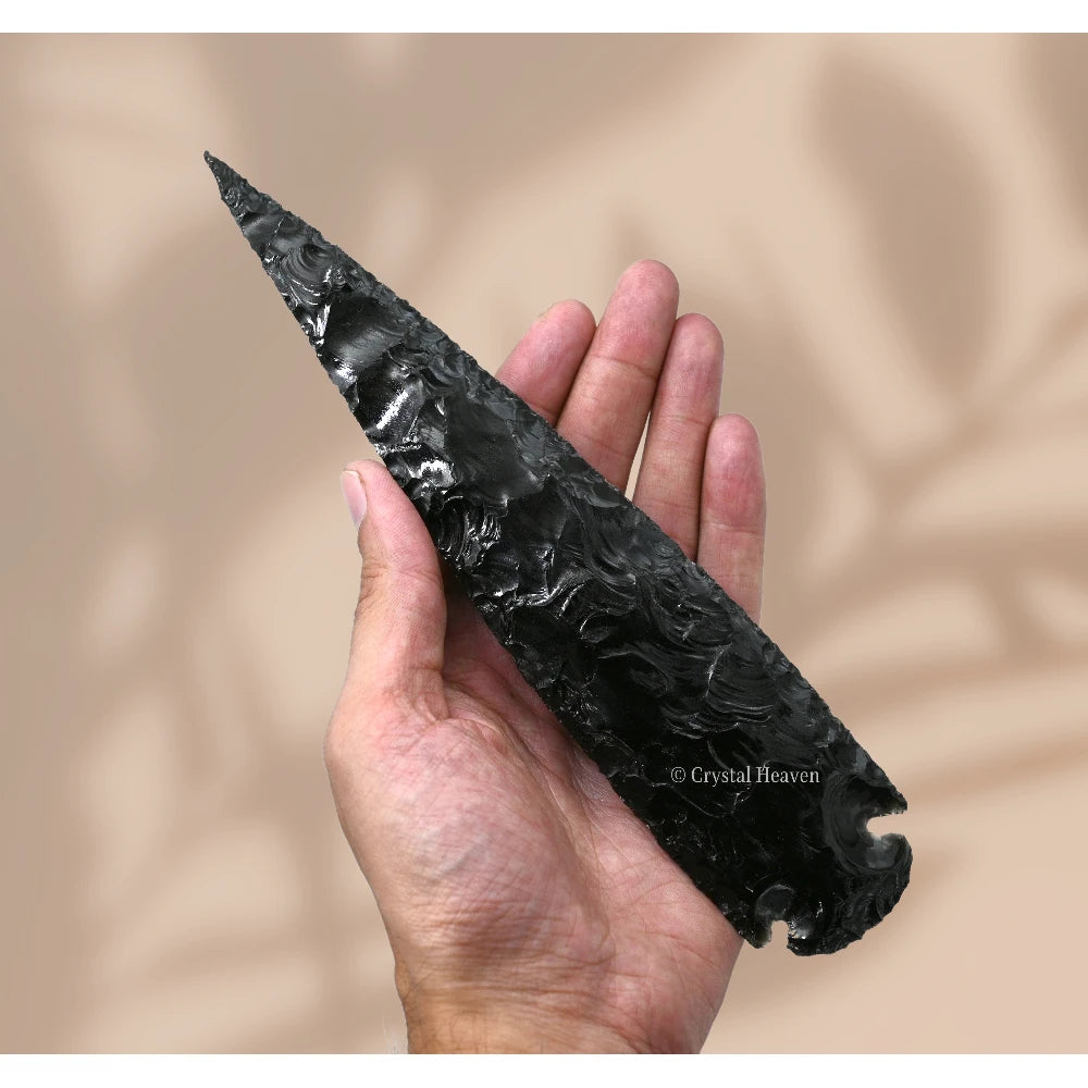 Black Obsidian Arrowhead - 8" to 9"