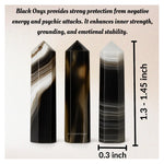 Black Onyx Pencil Points (Set of 10)