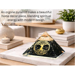 Shungite Orgone Pyramid (Tree Of Life)