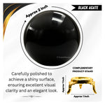 Black Agate Sphere (2 Inch)