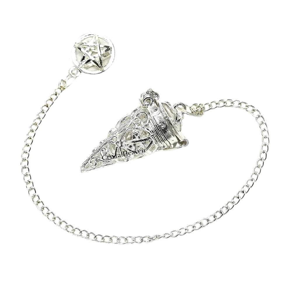 Metal Brass Pendulum - Silver Cone Chamber (MP46)