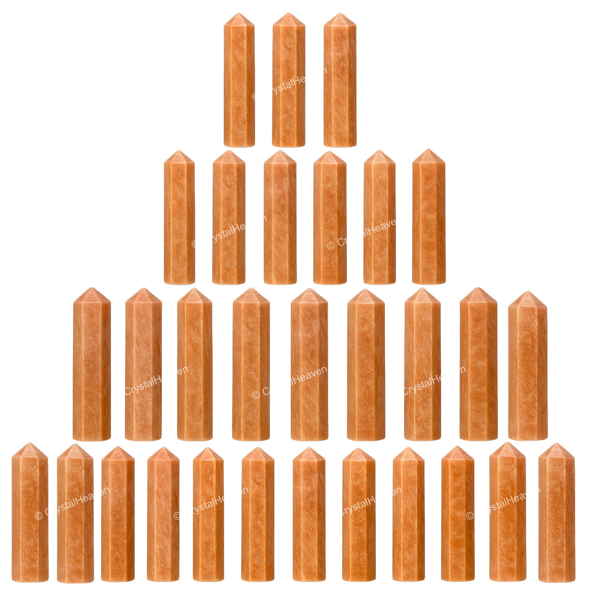 Peach Moonstone Pencil Points (Set of 50)