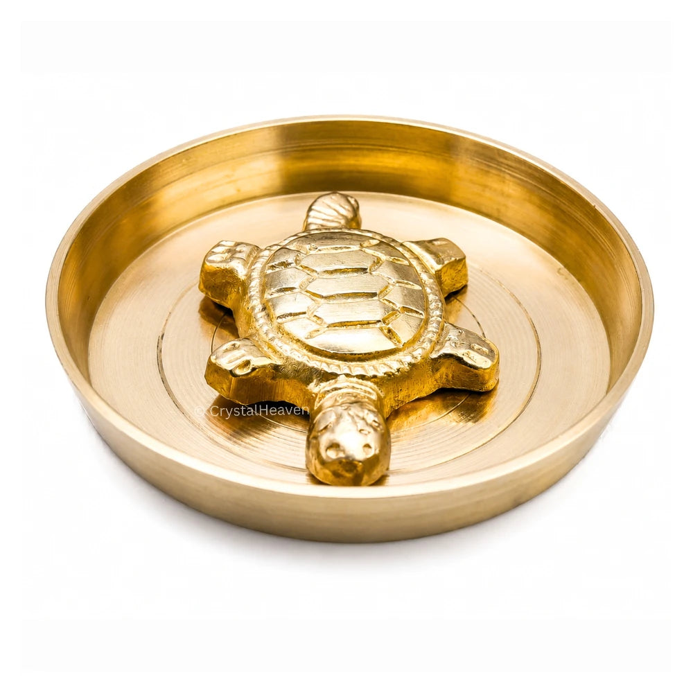 Tortoise with Plate Bass Idol Figurine (75 Gram, 2.5 Inch)