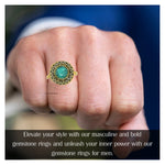 Turquoise Ring (Gold/Round)
