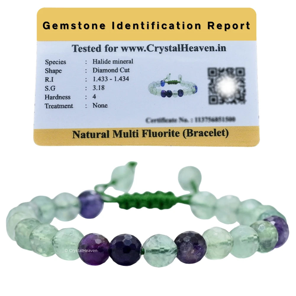 Multi Fluorite Bracelet (Faceted-Adjustable)