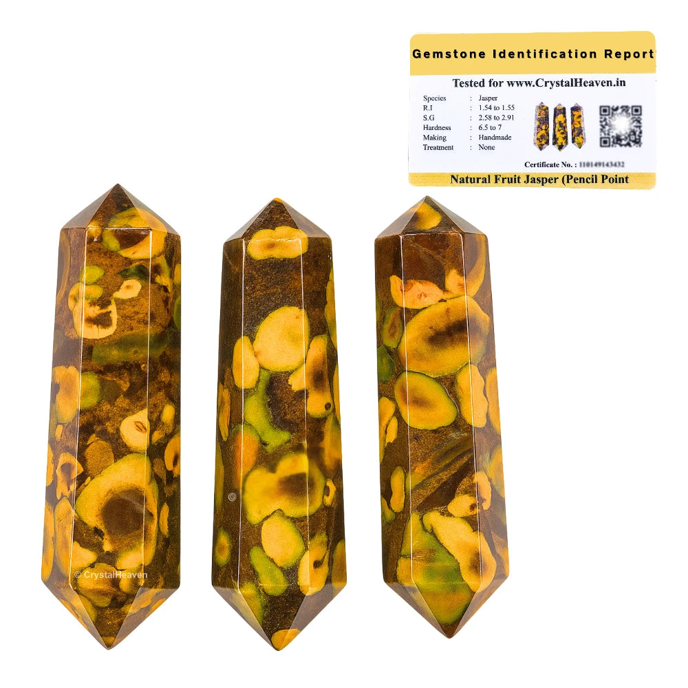 Fruit Jasper Pencil Points (Double Terminated) (Set of 10)