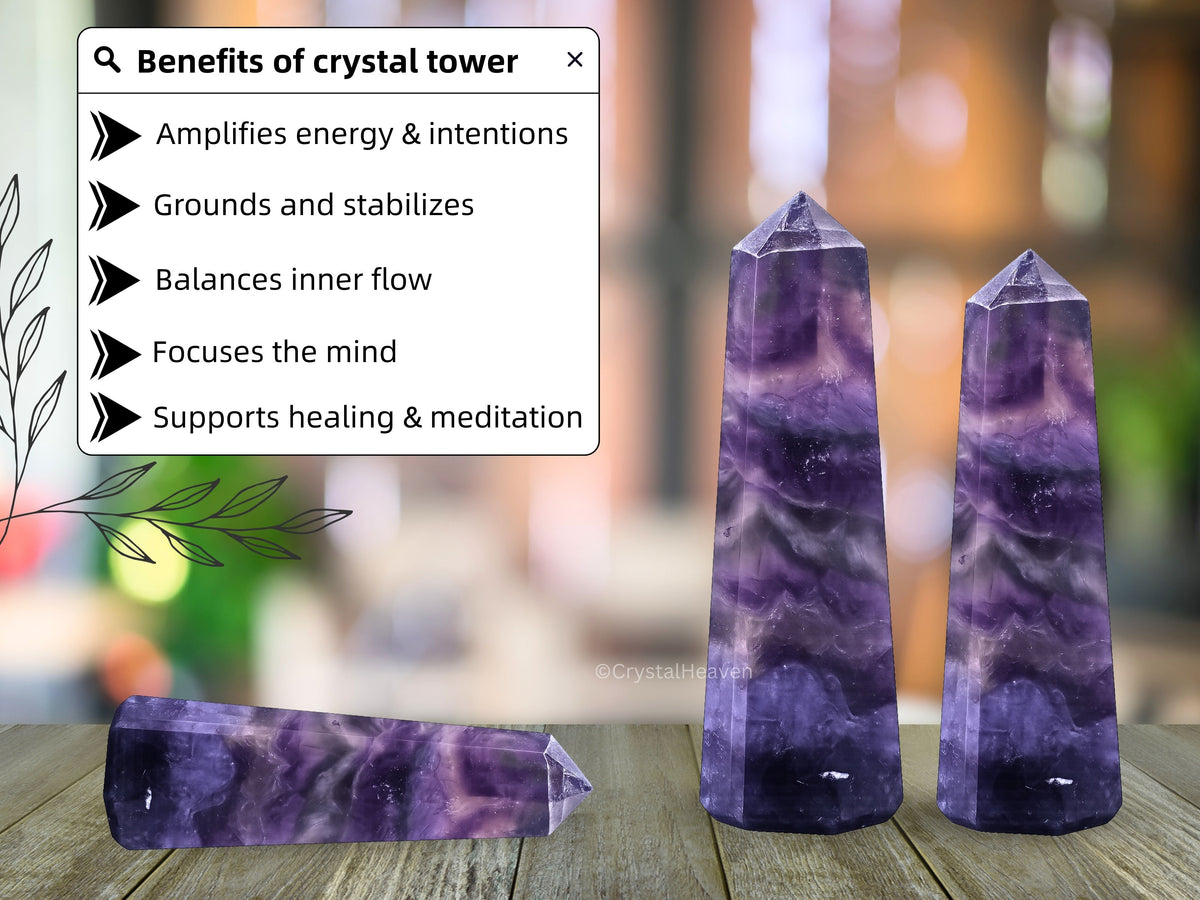Purple Fluorite Tower (2" to 3" inch) 