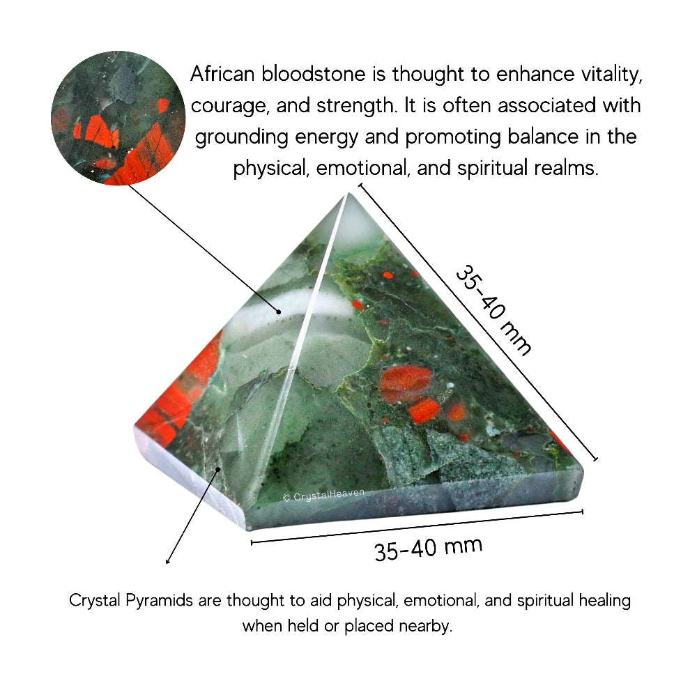 African Bloodstone Pyramid (1.5 Inch)