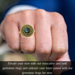 Labradorite Ring (Gold/Round)