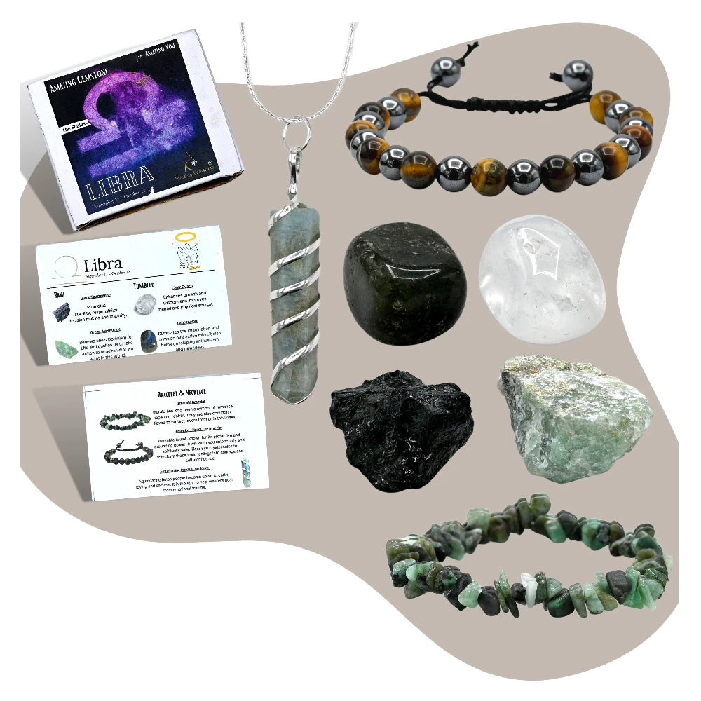 Libra Healing Crystals and Stones Premium Set