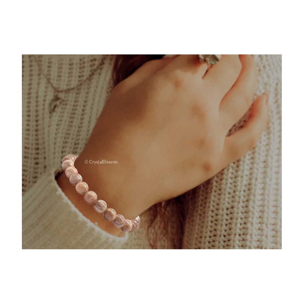 Peach Moonstone Bracelet (Elastic)