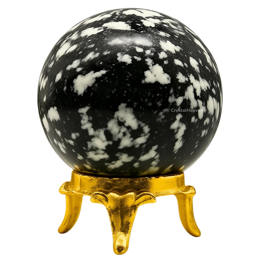 Black and White Tourmaline Sphere (1.5 Inch)