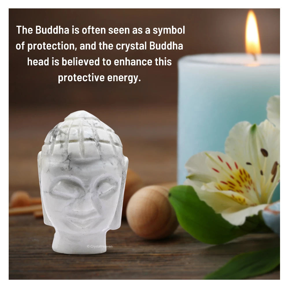 Howlite Buddha Head