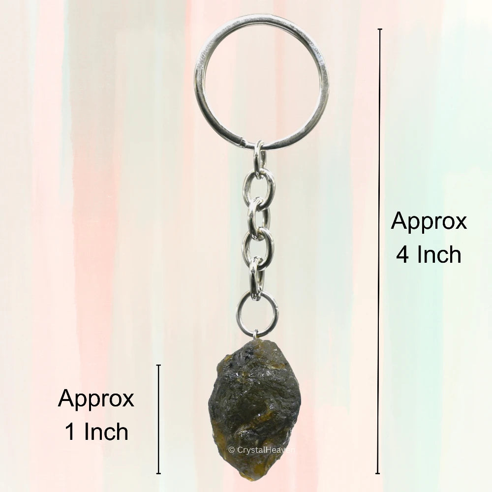 Labradorite Crystal Keychain (Raw)