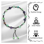 Multi Fluorite  Anklet (Hand Knotted)
