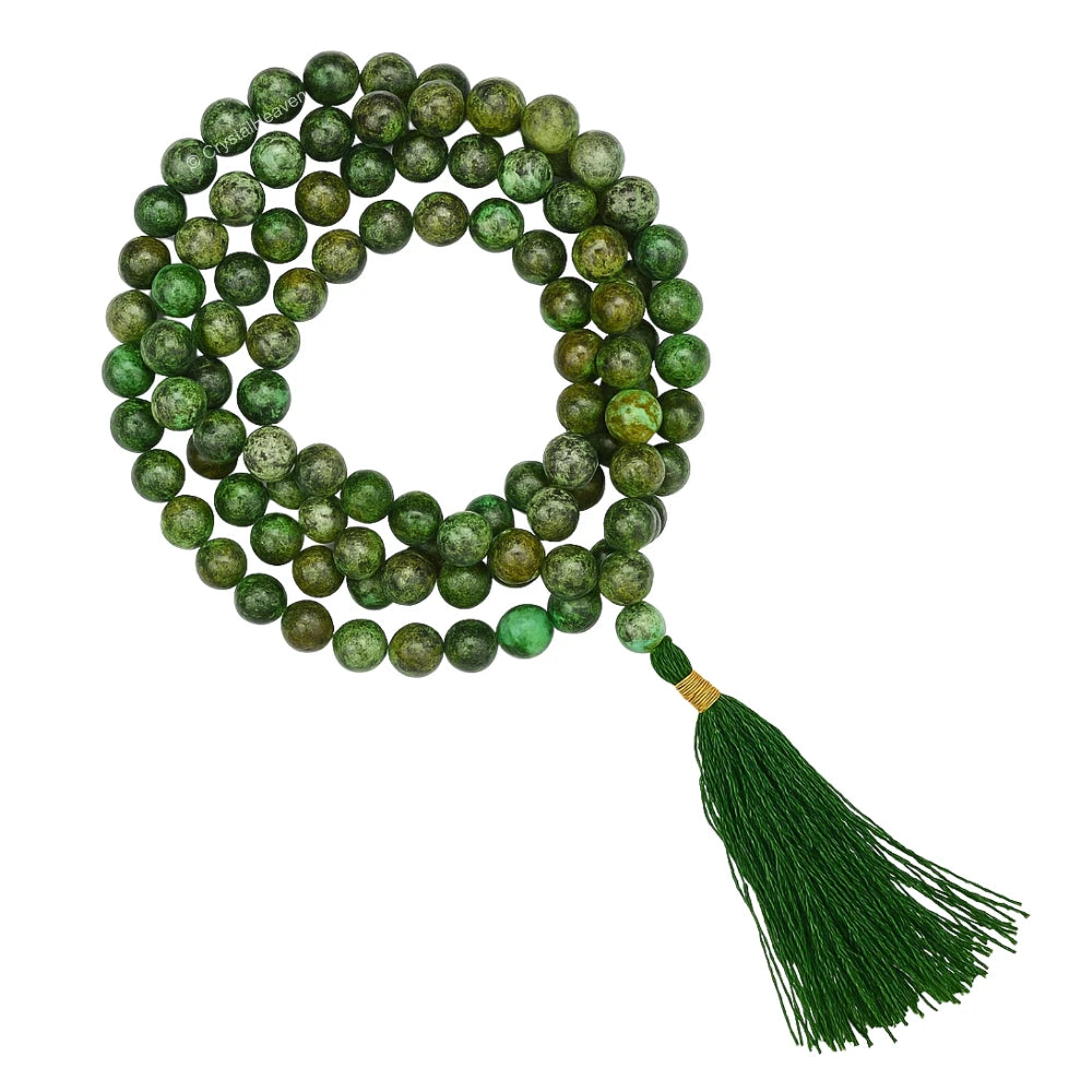 African Turquoise Japa Mala (Without Knot)