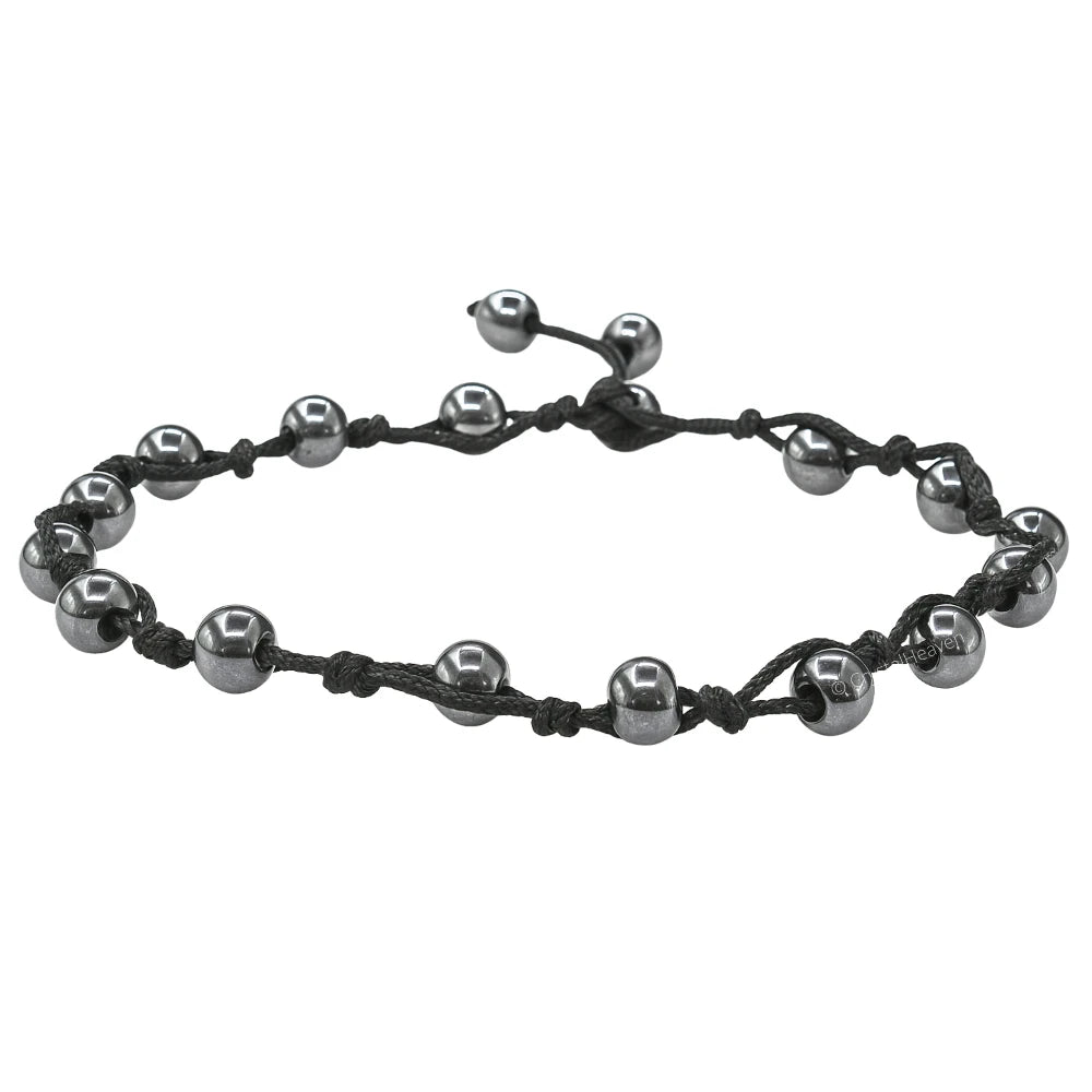 Hematite Anklet (Hand Knotted)