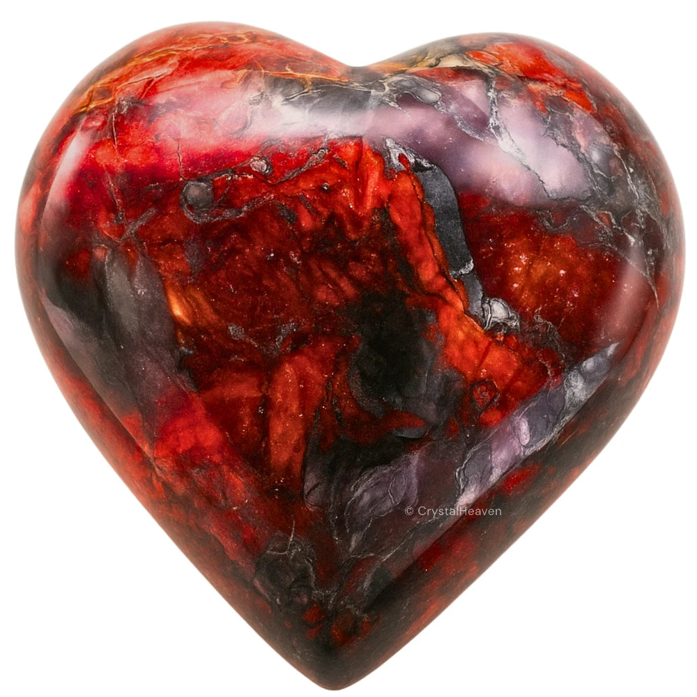 Red Jasper Hematite Heart