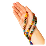 Multi Gemstone Japa Mala (Om Mani Padme Hum) (Without Knot)