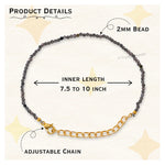 Grey Cats Eye Bracelets - 2mm Faceted Beads (Gold)