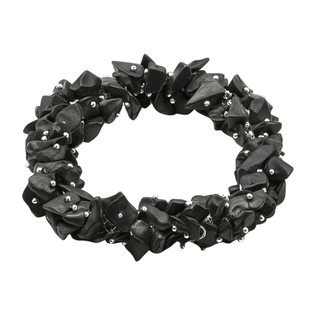 Shungite Chips Bead Bracelet