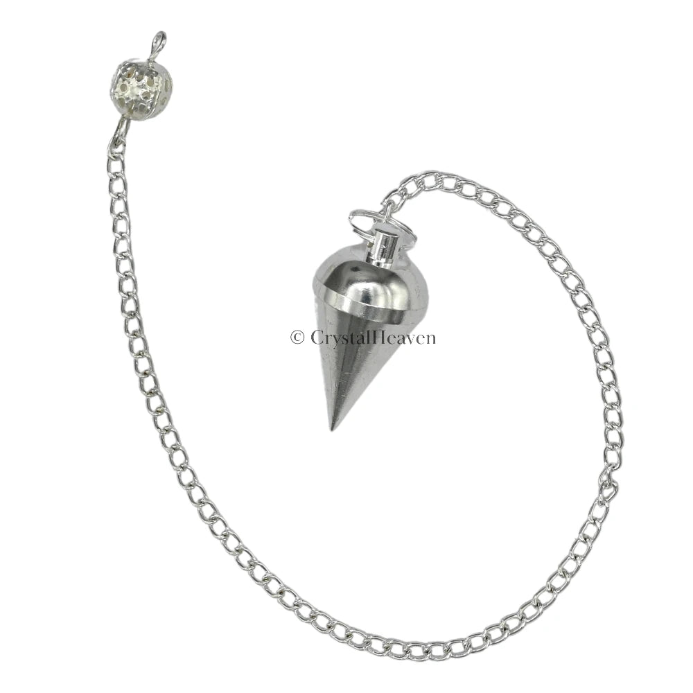 Metal Brass Pendulum - Silver Dome Cone (MP103)