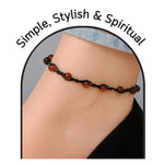 Red Tiger Eye Anklet (Hand Knotted)