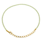 Prehnite Bracelets - 2mm Faceted Beads (Gold)