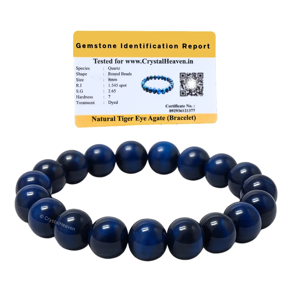 Blue Cat's Eye Bracelet (Elastic)