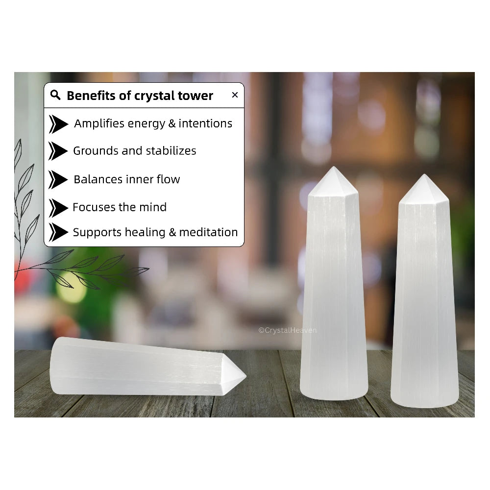 Selenite Tower (3" to 4" inch)