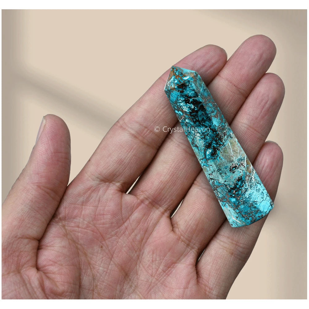 Chrysocolla  Crystal Tower (2" to 3" inch) 