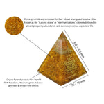Citrine Crystal Orgone Pyramid - 105 mm
