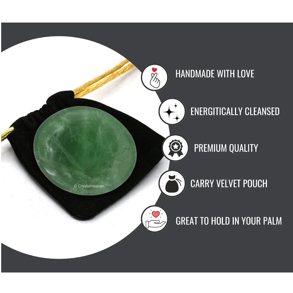 Green Fluorite Palm Stone