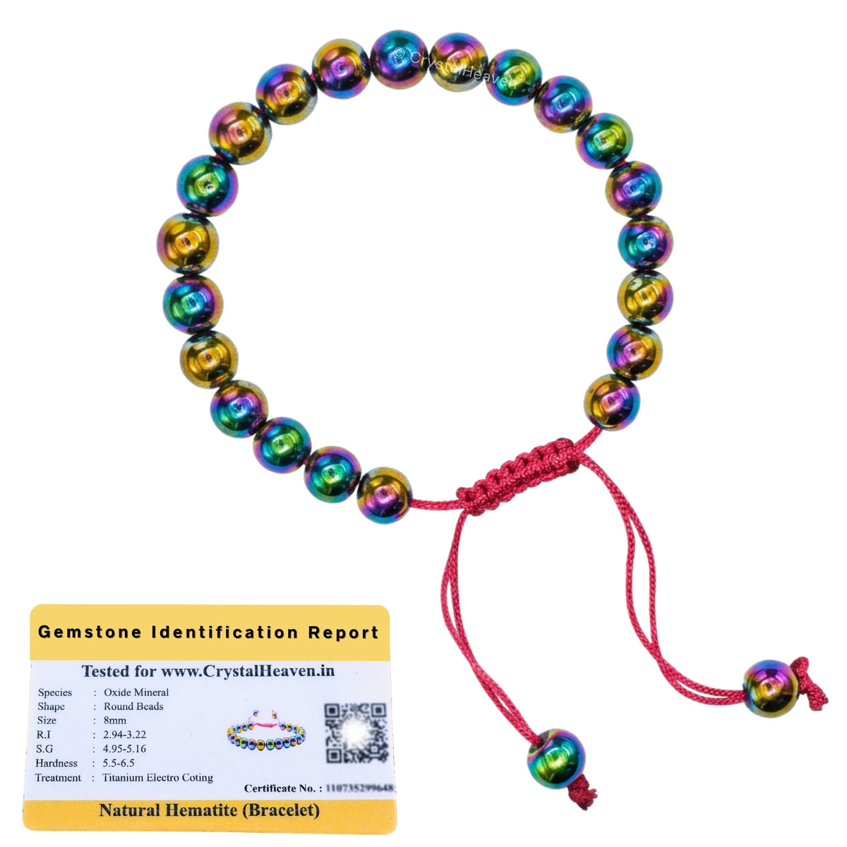 Rainbow Hematite Bracelet (Adjustable)